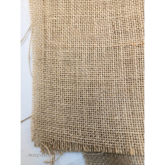 Rustic Burlap Fabric Tablecloth, Farmhouse Wedding Decor, Eco Friendly Craft Mat - Picture 2 of 6